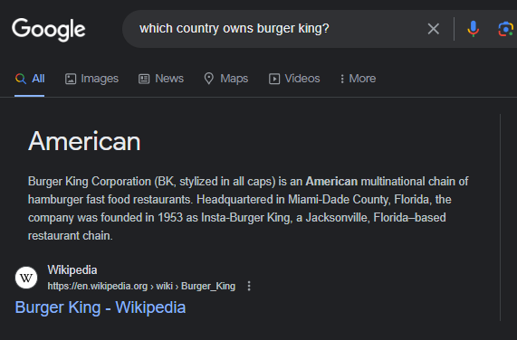 Burger King in not an israel Company - Betacompression