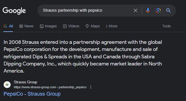 pepsico and Strauss company partnership- Betacompression