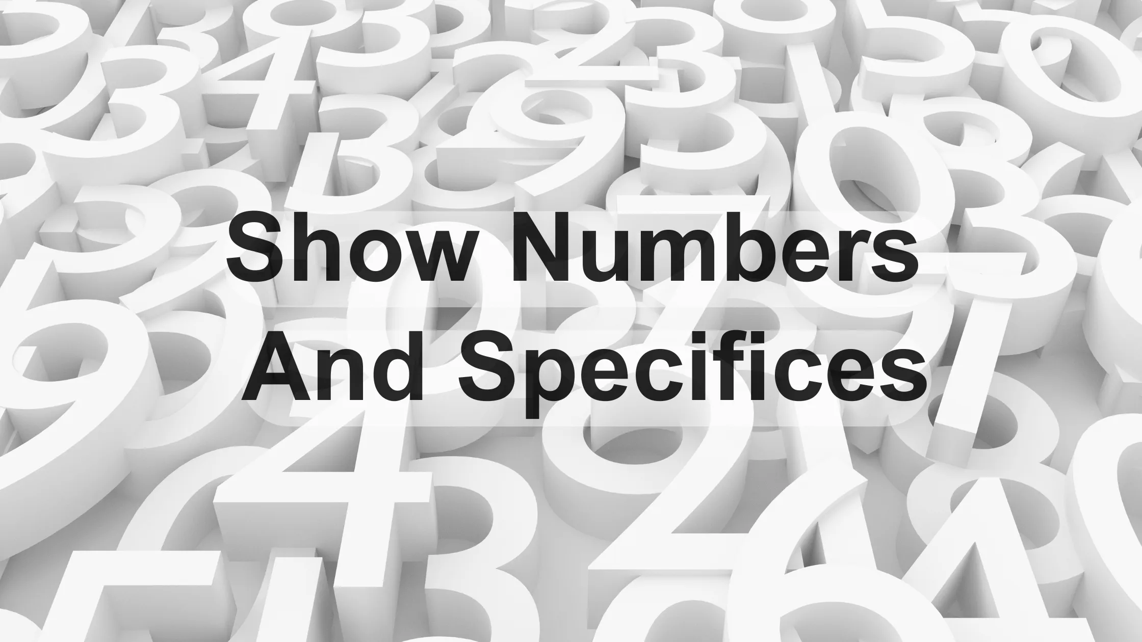 Use Specifics numbers